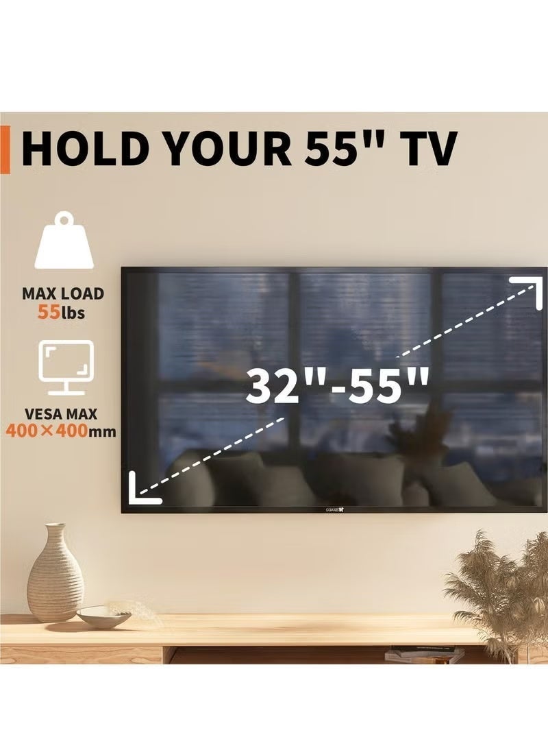 فلاشهوك حامل تلفزيون أرضي متنقل بارتفاع قابل للتعديل مع عجلات لشاشات تلفزيون LCD LED مقاس 32-55 بوصة - Image 3